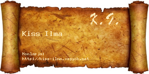 Kiss Ilma névjegykártya